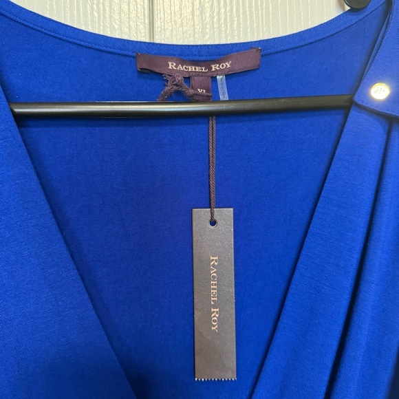 RACHEL Rachel Roy Blue V-Neck Sheath Mini Dress NWT - Picture 3 of 5